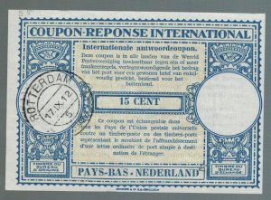 Netherlands 1946 International Reply Coupon IRC 15 cent