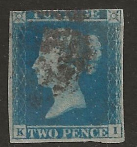 GB 4  2 pence  used  3  margin