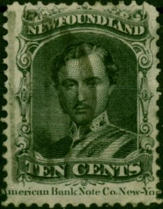 Newfoundland 1865 10c Black SG27 Fine Used