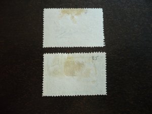 Stamps - Belgian Congo - Scott# 28, 30c - Used Part Set of 2 Stamps