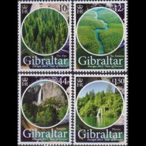 GIBRALTAR 2011 - Scott# 1274-7 Europa-Natl.Parks Set of 4 NH