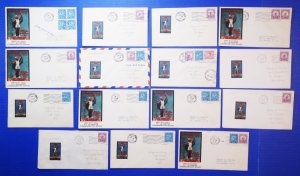 1932 (15) Los Angeles Xth Olympiad Summer Olympics Runner Cachet FDCs CV$128
