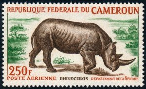 Cameroun 1964 Folklore & Tourism 250f Black Rhinoceros SG372 MNH