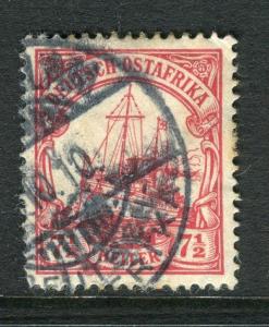 GERMAN EAST AFRICA;  1906 early Wmk. issue fine used 7.5h. value