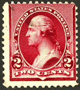 U.S. #219D USED CREASE