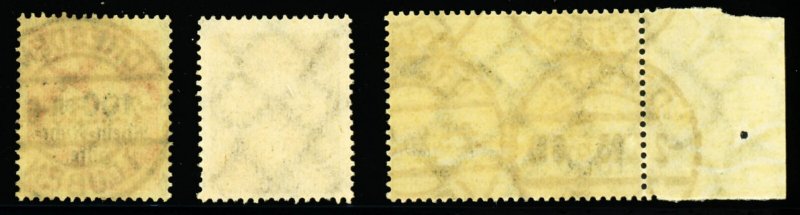 [GERMANY] 1923: SC B5 / B6 / B7 w/ Dresden/Leuben datestamps