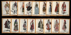 GREECE SG1232/48 1973 GREEK COSTUMES MNH