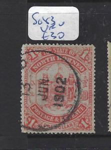 NORTH BORNEO (P2709B)  $1.00 ARMS, LION SG 83    VFU 