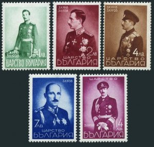 Bulgaria 341-345,hinged.Michel 345-349. Tsar Boris III,1938.Portraits. 