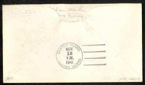 FIJI FFC 1941 First Flight Cover Suva to CANTON ISLAND Gilbert and Ellice Island