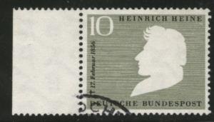 Germany Scott 740 used 1956 Heinrich Heine stamp