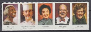 ​USA #4922-4926 Celebrity Chefs Full Set Strip of 5 stamps MNH