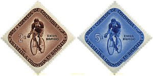 27065 MNH COLOMBIA 1957 7 VUELTA CICLISTA A COLOMBIA