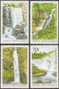 Papua New Guinea 1990 SG611-614 Waterfalls set MNH