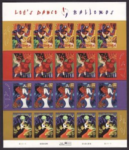 USA-Sc#3939-42- id12-unused NH sheet-Let's Dance-2005-