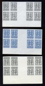 Barcelona Spain 1941 Telegraph Stamps Specialist Imperf Blocks Edifil #13-15