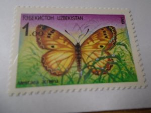 Uzbekistan  #  2  MNH  Butterfly