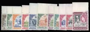 Basutoland #46-56 Cat$120, 1954 QEII, complete set with sheet margins, never ...