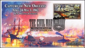 AO-4664-2, 2012, Battle of New Orleans, FDC, Add-on Cachet, Pictorial Postmark,