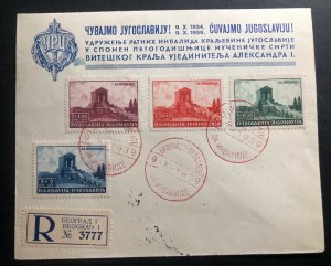 1939 Beograde Yugoslavia First Day Cover FDC Sc#B98-101