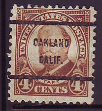 Oakland CA, 685-61 Bureau Precancel, 4¢ Taft