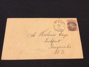 American Civil War Wild West Era New Haven 1862 3c stamp cover Ref 59085