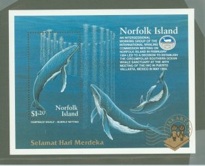 Norfolk Island #576A  Souvenir Sheet