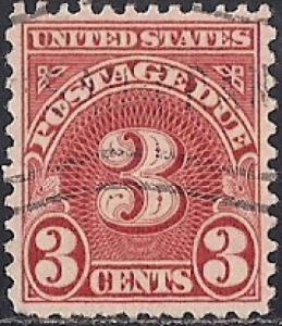 J82 3 cent Carmine XF used