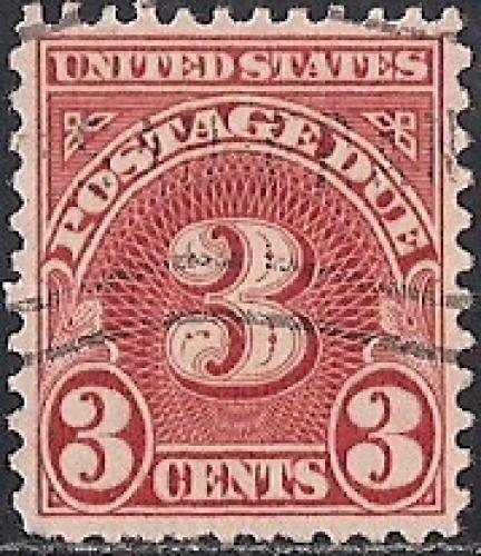 J82 3 cent Carmine XF used