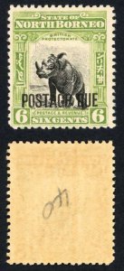 North Borneo SGD70 6c Post Due M/M Cat 38 Pounds