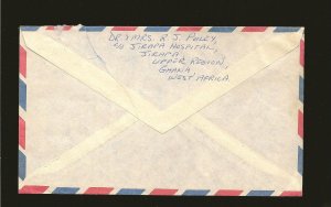 Ghana Multi-stamp Postmarked 1970 Airmail Cover Used