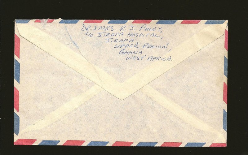 Ghana Multi-stamp Postmarked 1970 Airmail Cover Used