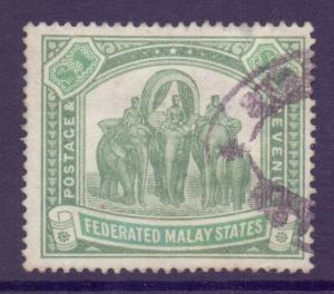 FMS Malaya Federated States Scott 14 - SG23, 1900 Tiger $1 used