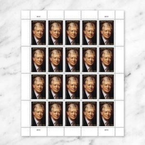 US Stamps 2025 - Jimmy Carter. 20 pieces. Sheet.