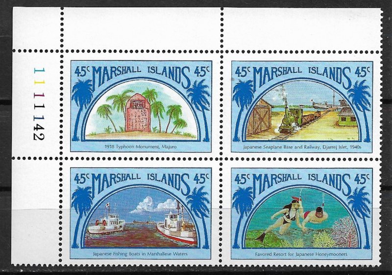 1989 Marshall Islands 212a Links to Japan MNH PB4