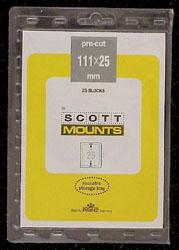 Scott Mounts Clear, 111/25mm,  (pkg 25) 00985C