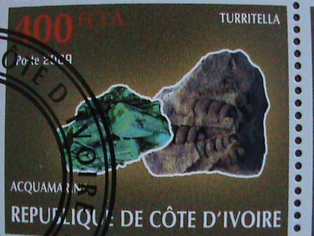 IVORY COAST-2009- WORLD MINERIAL CTO SHEET-VERY FINE WITH BEAUTIFUL CANCEL