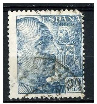  	 Spain 1939 - Scott 695 used - 30c, General Franco