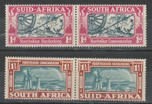 SOUTH AFRICA 1938 VOORTREKKER SET PAIRS */**