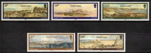 GUERNSEY 1985 Paul Naftel Watercolors; Scott 320-24, SG 355-59; MNH