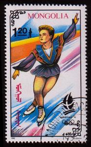 Mongolia SG#2320 Used - 1992 1t.20 - Olympic Games, Skating