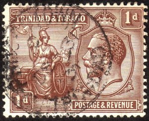 1922, Trinidad and Tobago 1p, Used, Sc 22