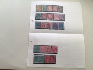 Canada Victoria and Edward used stamps on folded album page   A10188