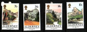 Alderney-Sc#28-31-unused NH set-Forts-id2-1986-