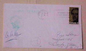 CANADA  COVER  COBURG ISLAND AUTOGRAPH LEADER 1978