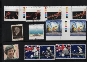 Australian Mint Stamps MNH - range from late 1980s per image (34166)