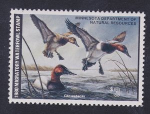 State Hunting/Fishing Revenues - MN - 1980 Duck Stamp - MN-4 - MNH