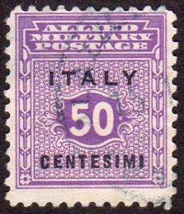 Italy 1N4 - Used - 50c Numeral / Allied Military Postage (1943) (cv $1.00)