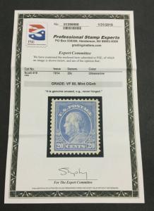 MOMEN: US STAMPS #419 MINT OG NH PSE GRADED CERT VF-80