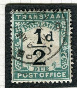 TRANSVAAL Postage Due issue Ed VII CAPE TOWN Postmark on 1/2d. value